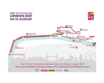 London 2017 marathon map