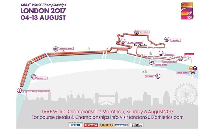 London 2017 marathon map