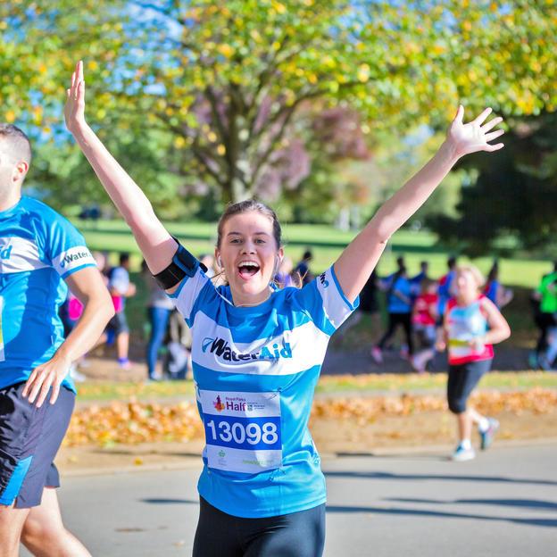 Royal Parks happy waterAid runner